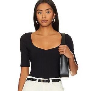 Intimately FREE PEOPLE Autumn Sun Top in Black Size Small